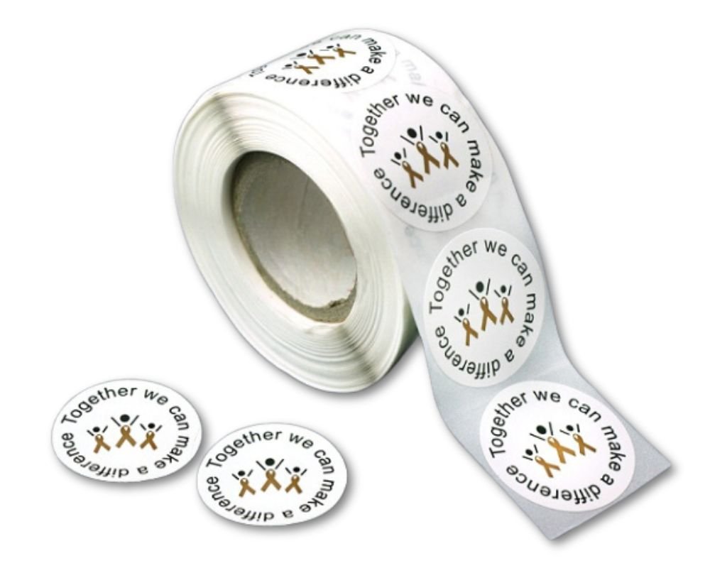 Difference Brown Ribbon Stickers (500 per Roll) - Fundraising For A Cause