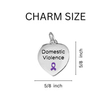 Load image into Gallery viewer, Domestic Violence Awareness Heart Leather Bracelets - Fundraising For A Cause