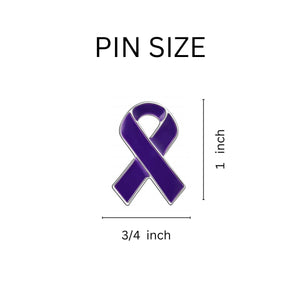 Domestic Violence Purple Ribbon Awareness Pins - Fundraising For A Cause