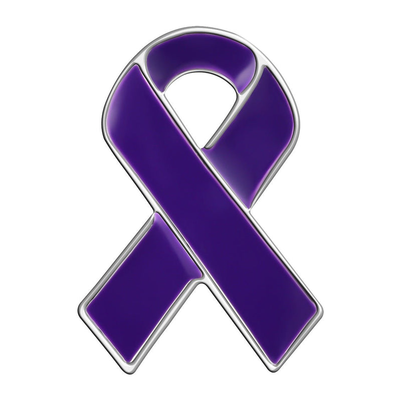 Domestic Violence Purple Ribbon Awareness Pins - Fundraising For A Cause