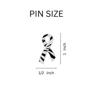 Ehlers Danlos Syndrome (EDS, hEDS) Zebra Ribbon Pins - Fundraising For A Cause