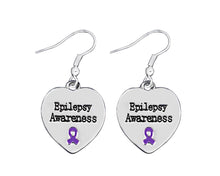 Load image into Gallery viewer, Epilepsy Awareness Heart Earrings - Fundraising For A Cause