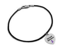 Load image into Gallery viewer, Epilepsy Awareness Heart Leather Cord Bracelets - Fundraising For A Cause