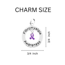 Load image into Gallery viewer, Fibromyalgia Awareness Circle Chunky Charm Bracelets - Fundraising For A Cause