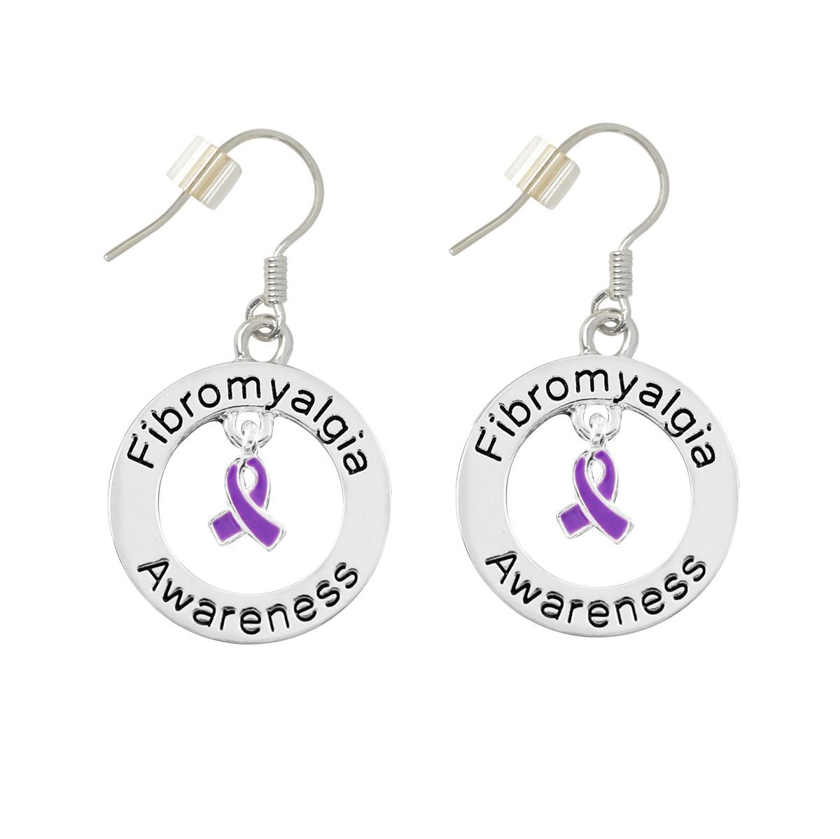 Fibromyalgia Awareness Hanging Earrings - Fundraising For A Cause