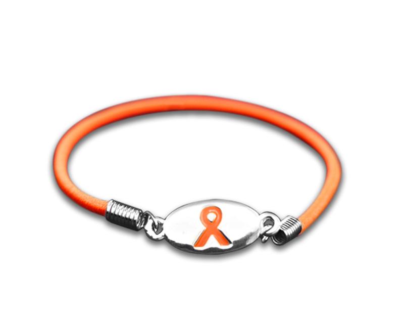 Stretch Orange Ribbon Stretch Bracelets - Fundraising For A Cause