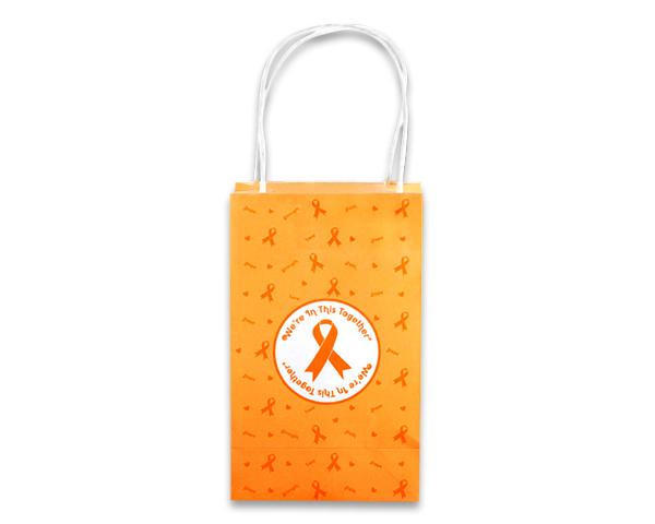 Orange Ribbon Gift Bags Wholesale, Leukemia Awareness Goody Bags