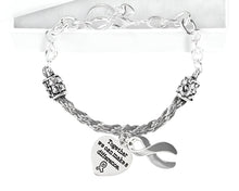 Load image into Gallery viewer, Gray Ribbon Awareness Bracelets - Fundraising For A Cause