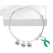 Load image into Gallery viewer, Green Ribbon Awareness Retractable Bracelet - Fundraising For A Cause