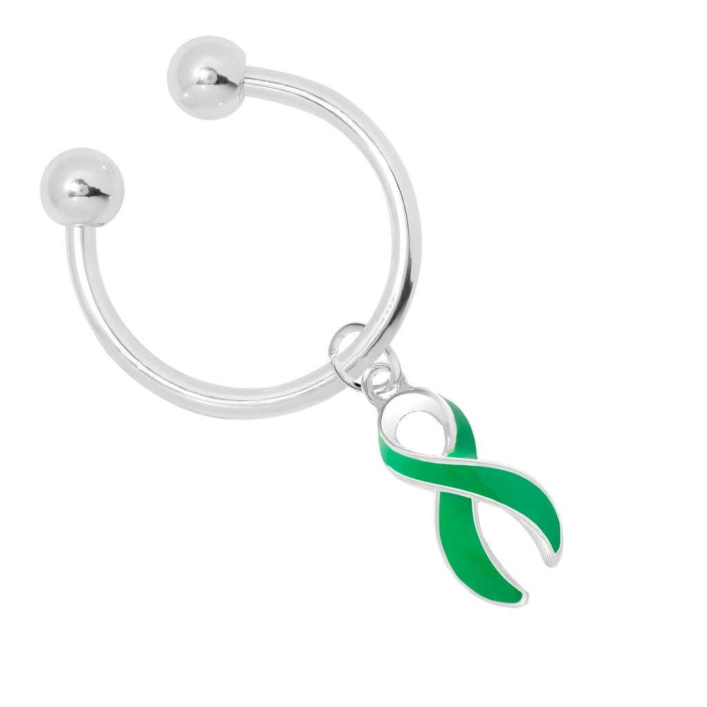 Green Ribbon Horseshoe Key Chains - Fundraising For A Cause