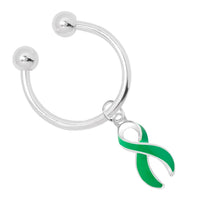 Load image into Gallery viewer, Green Ribbon Horseshoe Key Chains - Fundraising For A Cause