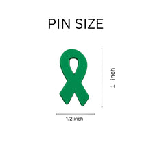 Load image into Gallery viewer, Green Silicone Ribbon Pins - Fundraising For A Cause