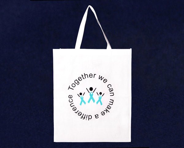 Grocery Teal Ribbon Tote Bag - Fundraising For A Cause