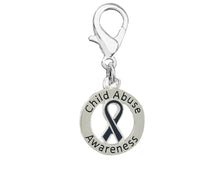 Load image into Gallery viewer, Round Child Abuse Ribbon Hanging Charms - Fundraising For A Cause