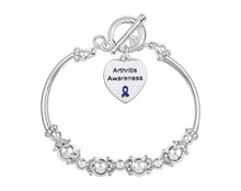 Load image into Gallery viewer, Heart Arthritis Awareness Charm Partial Beaded Bracelets - Fundraising For A Cause