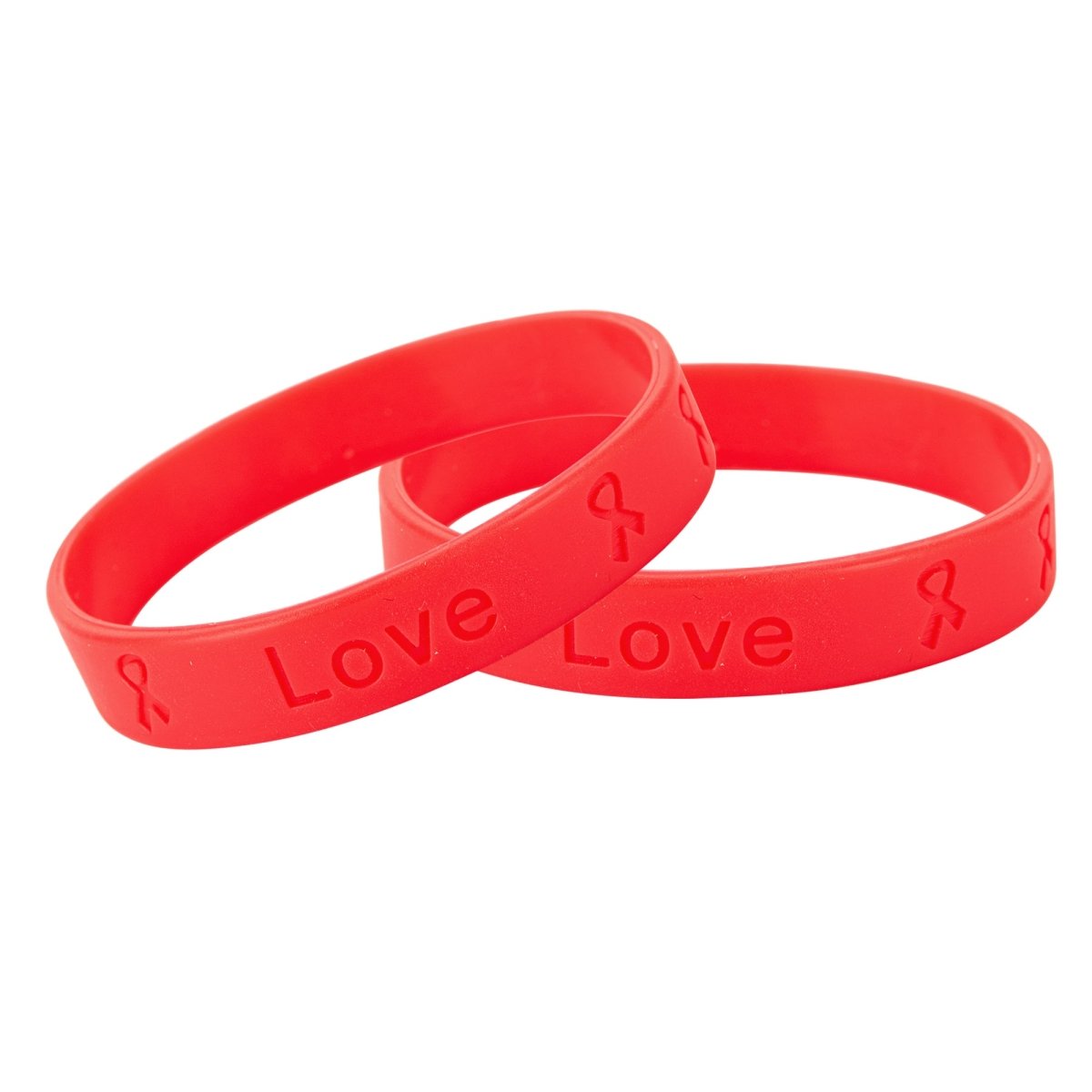 Hemophilia Awareness Red Awareness Silicone Bracelet Wristbands - Fundraising For A Cause