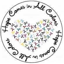 Load image into Gallery viewer, Hope Comes In All Colors Multi Ribbon Stickers (250 per Roll) - Fundraising For A Cause
