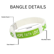 Load image into Gallery viewer, Hope Lime Green Ribbon Bangle Bracelets - Fundraising For A Cause