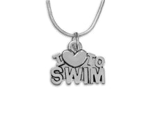 Load image into Gallery viewer, I Love To Swim Charm Necklaces - Fundraising For A Cause
