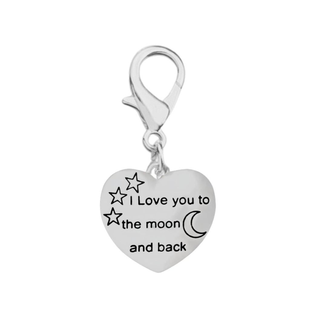 I Love You To The Moon And Back Hanging Charms - Fundraising For A Cause