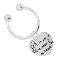 Load image into Gallery viewer, I Love You To The Moon And Back Horsehoe Keychains - Fundraising For A Cause
