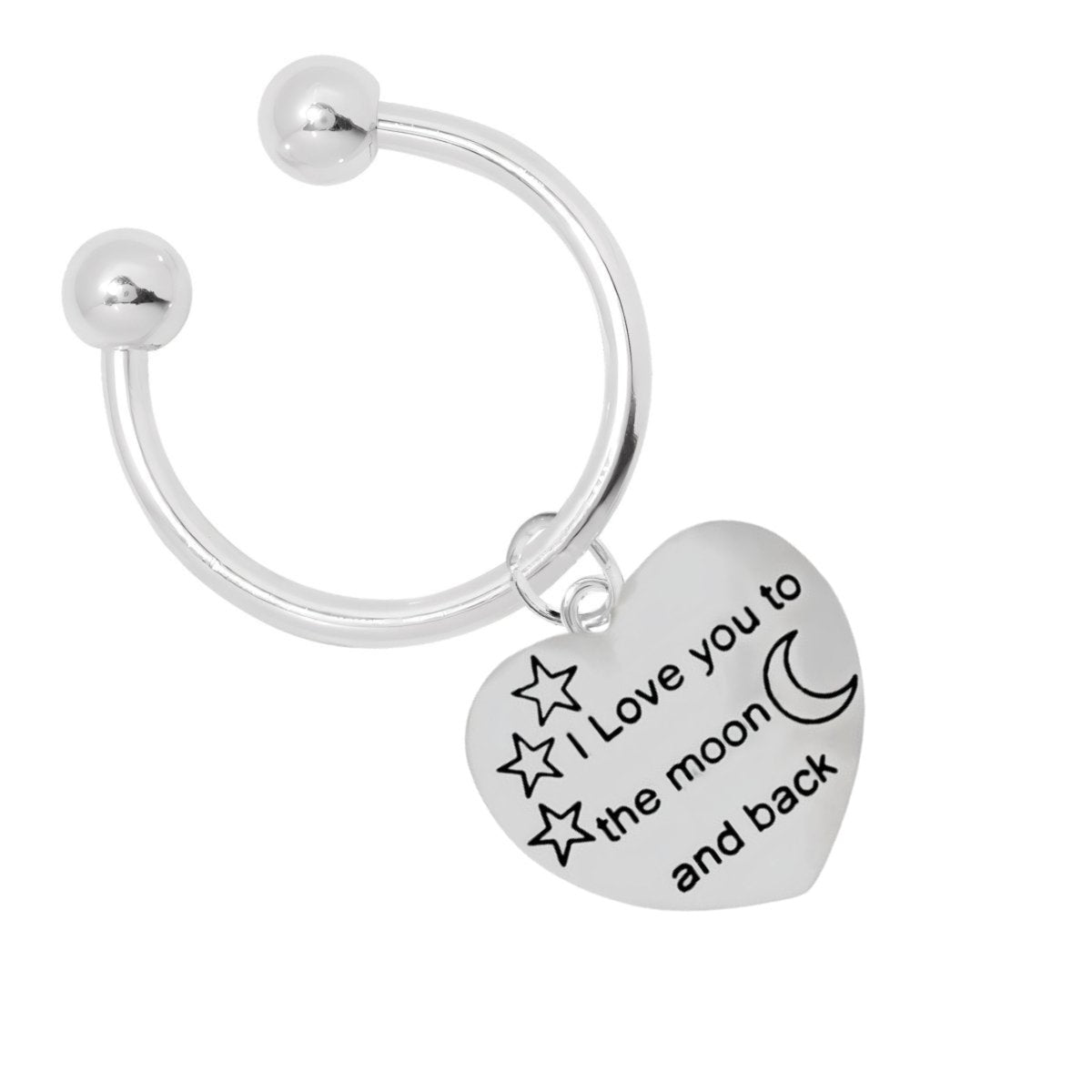 I Love You To The Moon And Back Horsehoe Keychains - Fundraising For A Cause