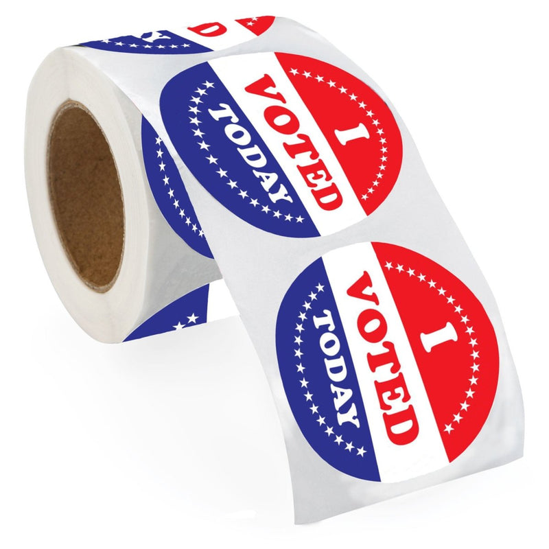 I Voted Today American Flag Colored Stickers (250 per Roll) - Fundraising For A Cause
