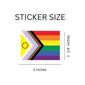 Intersex-Inclusive Daniel Quasar Flag Stickers (250 per Roll) - Fundraising For A Cause