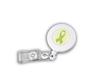 Load image into Gallery viewer, IRREGULAR Lime Green Ribbon Badge Holders - Fundraising For A Cause