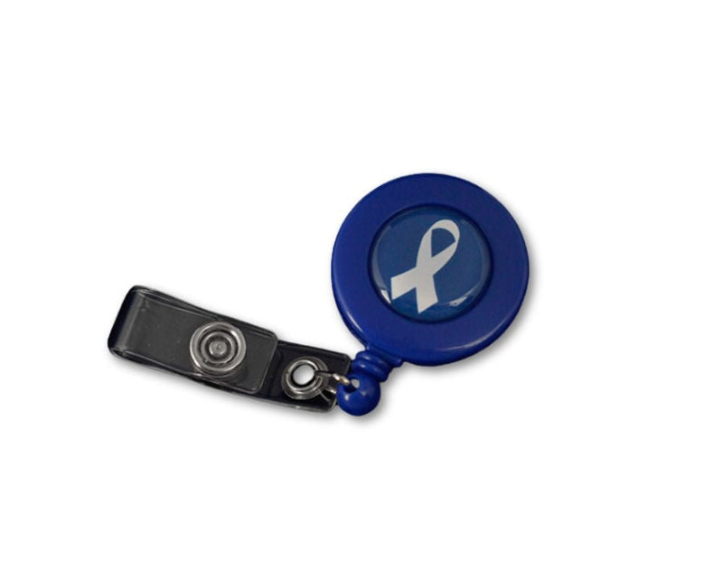IRREGULAR Retractable White Ribbon Badge Holder - Fundraising For A Cause