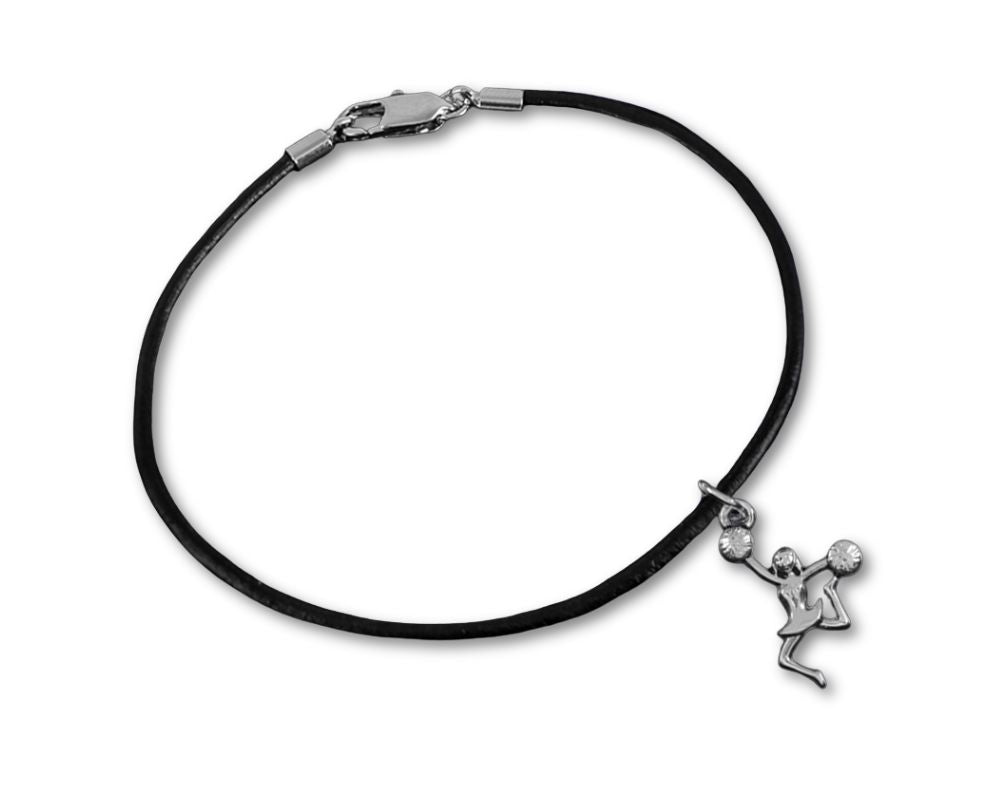 Jumping Cheerleader Leather Cord Bracelets - Fundraising For A Cause