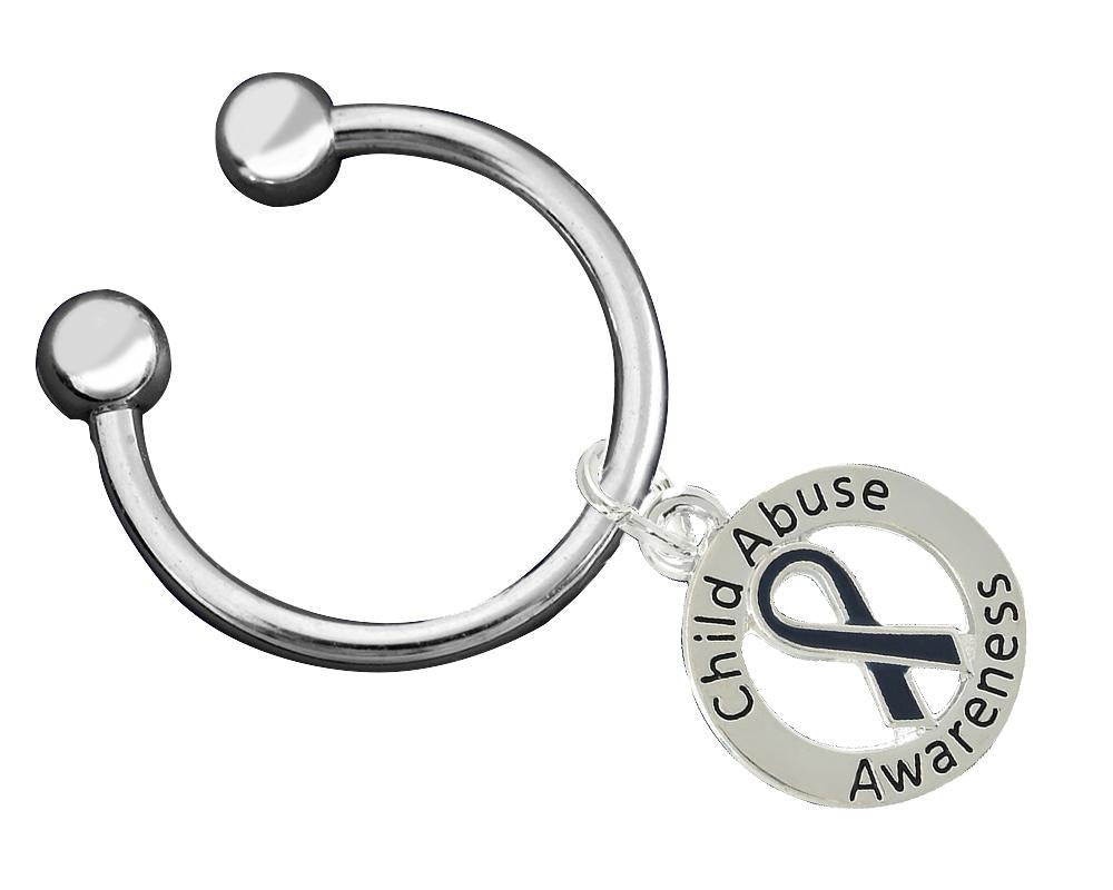 Round Child Abuse Awareness Key Chains - Fundraising For A Cause