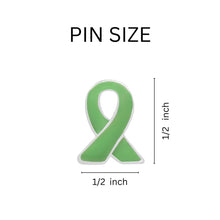 Load image into Gallery viewer, Lapel Light Green Ribbon Pins - Fundraising For A Cause