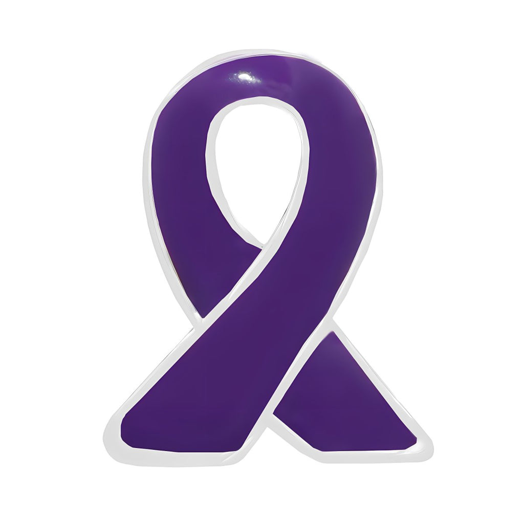 Lapel Purple Ribbon Pins - Fundraising For A Cause