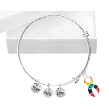 Load image into Gallery viewer, Large Autism Ribbon Retractable Charm Bracelets - Fundraising For A Cause
