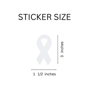 Large Bone Cancer Ribbon Stickers (250 per Roll) - Fundraising For A Cause