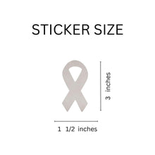 Load image into Gallery viewer, Large Brain Cancer Gray Ribbon Stickers (250 per Roll) - Fundraising For A Cause