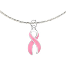 Load image into Gallery viewer, Large Breast Cancer Pink Ribbon Necklaces - Fundraising For A Cause