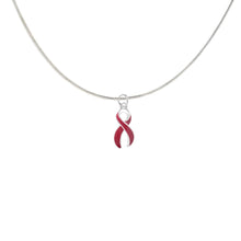 Load image into Gallery viewer, Large Burgundy Ribbon Necklaces - Fundraising For A Cause