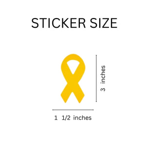 Large Childhood Cancer Ribbon Stickers (250 per Roll) - Fundraising For A Cause