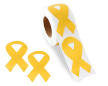 Load image into Gallery viewer, Large Childhood Cancer Ribbon Stickers - Fundraising For A Cause