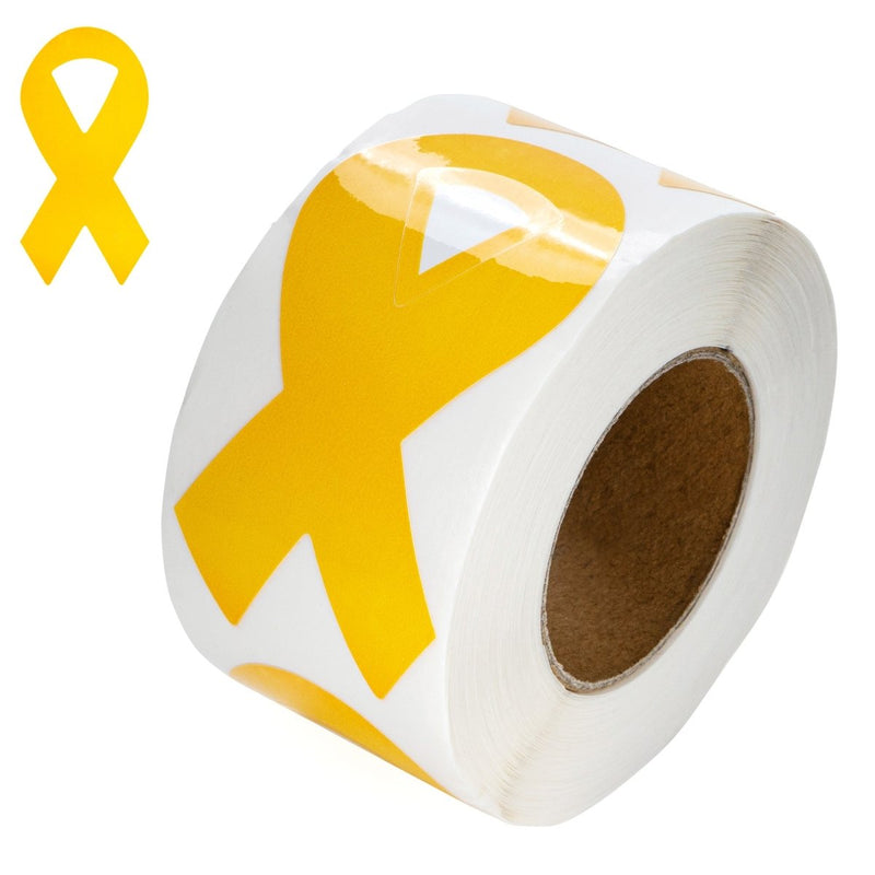 Large Childhood Cancer Ribbon Stickers (per Roll) - Fundraising For A Cause