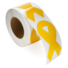 Load image into Gallery viewer, Large Childhood Cancer Ribbon Stickers (per Roll) - Fundraising For A Cause