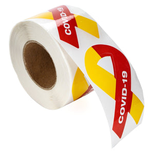 Large Coronavirus Disease (COVID-19) Awareness Ribbon Stickers (per Roll) - Fundraising For A Cause
