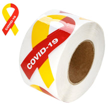 Load image into Gallery viewer, Large Coronavirus Disease (COVID-19) Awareness Ribbon Stickers (per Roll) - Fundraising For A Cause