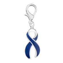 Load image into Gallery viewer, Large Dark Blue Ribbon Hanging Charms - Fundraising For A Cause