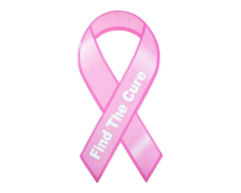 Large Find The Cure Pink Ribbon Car Magnets - Fundraising For A Cause