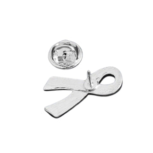 Large Flat Gray Ribbon Pins - Fundraising For A Cause