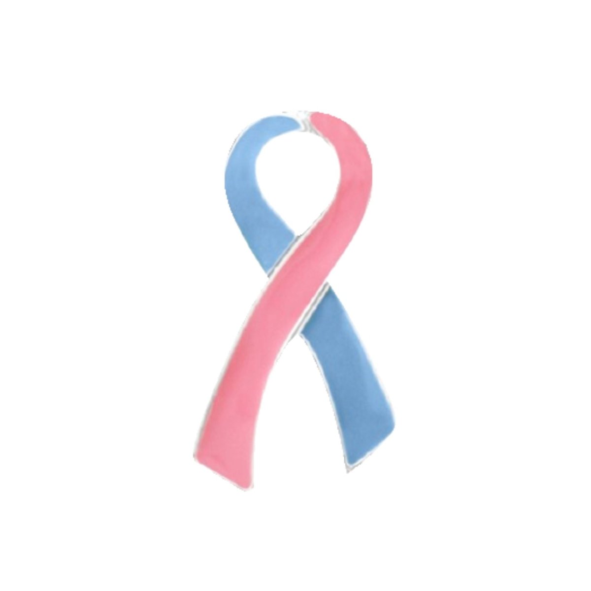 Large Flat Pink & Blue Ribbon Pins - Fundraising For A Cause