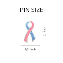 Load image into Gallery viewer, Large Flat Pink &amp; Blue Ribbon Pins - Fundraising For A Cause